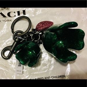 COACH New York glitter keychain. NWT